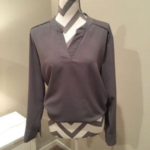 Banana Republic Long sleeved grayish green blouse